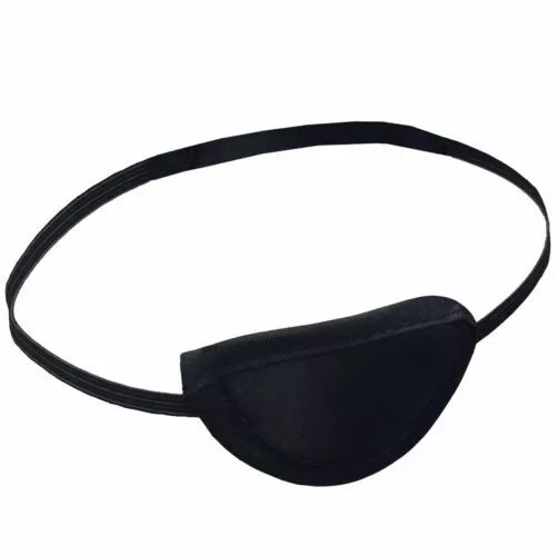 Black Fabric Medical Eyepatch Washable Flexible Eye Patch Protection Eyeshade