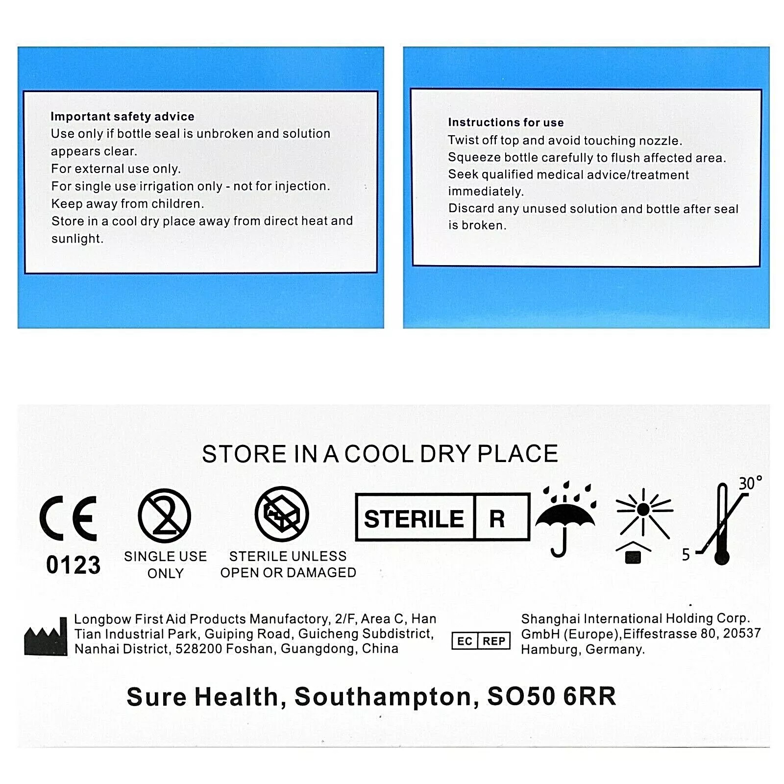 Sterile Saline Eye Wash 20ml Pods First Aid Kit Refill Wound Irrigation Solution thumbnail 3