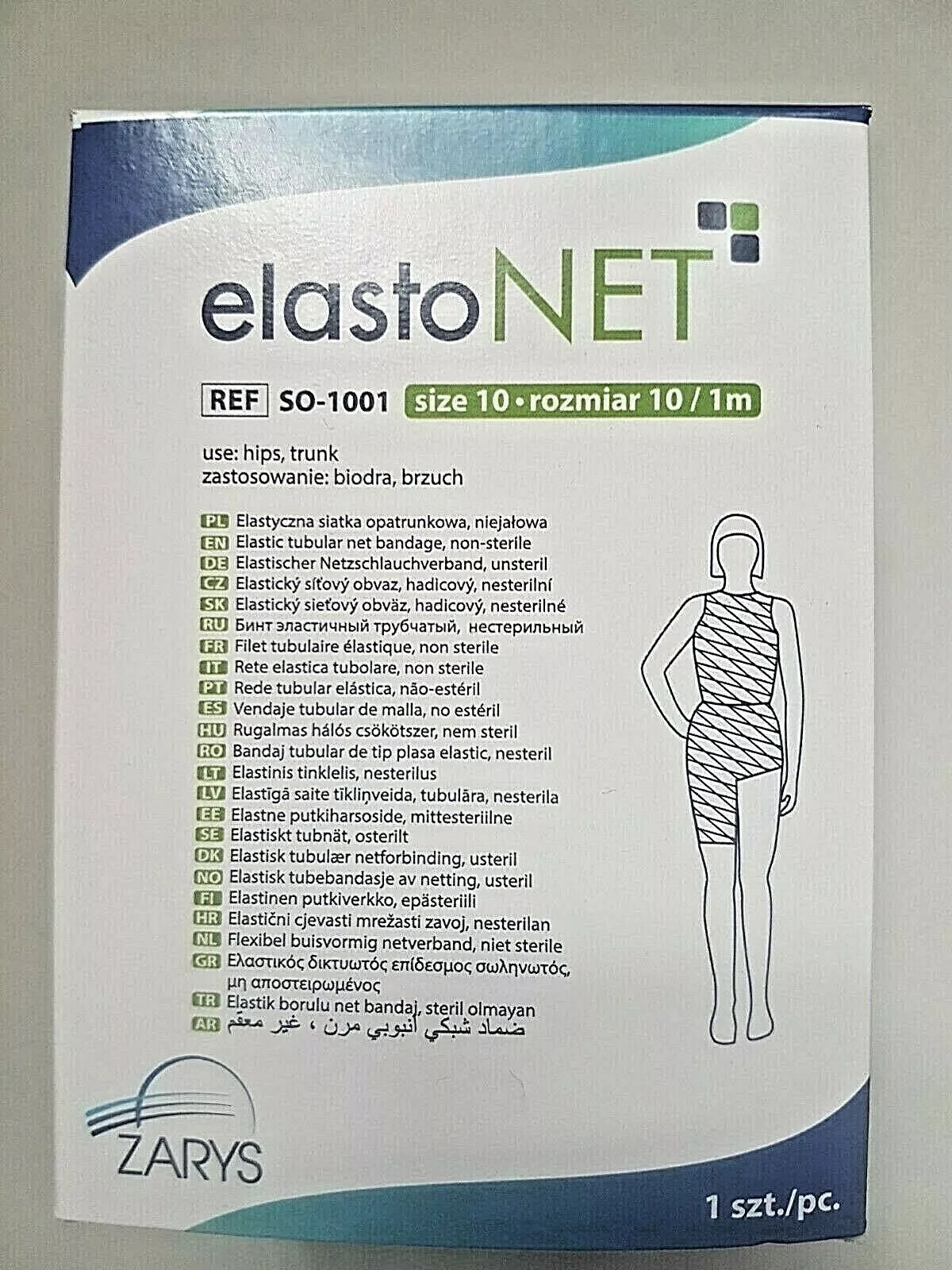 1m No 10 - Hips, Trunk elastoNET Elastic Tubular Mesh Net Bandage Dressings Fixation Highly Stretchable thumbnail 2