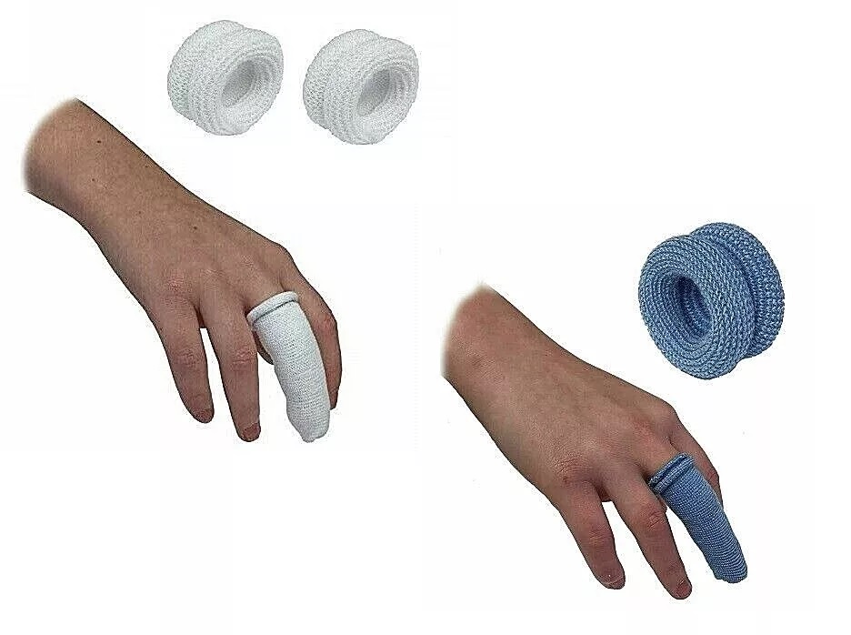 Blue Tubular Finger Cot Bob Buddies Protective Catering Dressing Bandage thumbnail 2