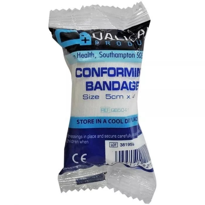 Qualicare High Quality Conforming Stretch Bandage 5cm x 4m First Aid